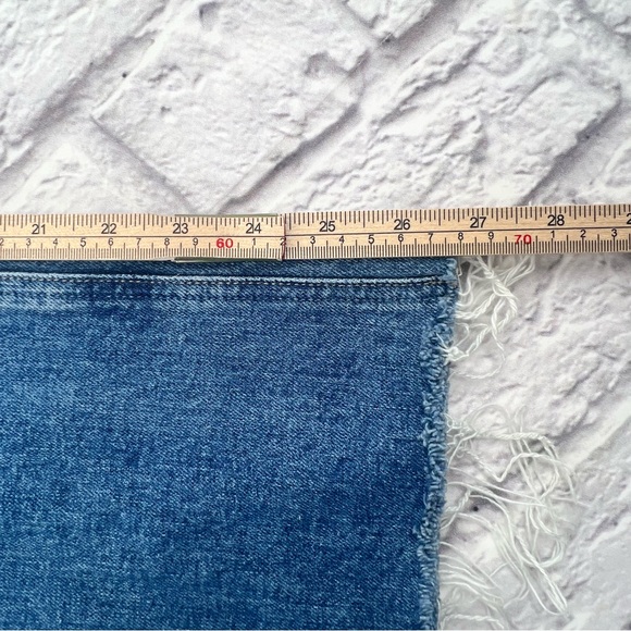 PAIGE Leenah Ankle Size 29 Jeans High Rise Raw Hem Stretch Wide Leg - Picture 9 of 11